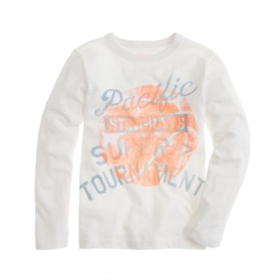 Boys' long-sleeve basketball tee