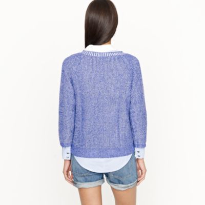 Linen two-tone sweatshirt