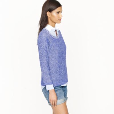 Linen two-tone sweatshirt