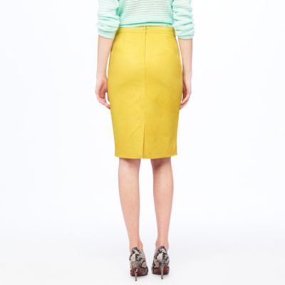 Collection pencil skirt in suede