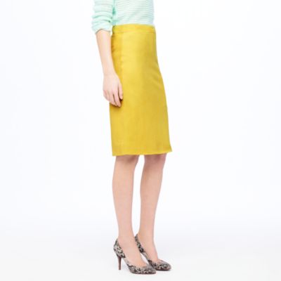 Collection pencil skirt in suede