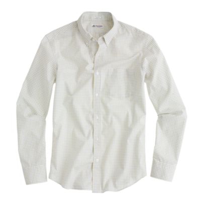 Washed Thomas Mason&reg; fabric button-down slim-fit shirt in westerly tattersall