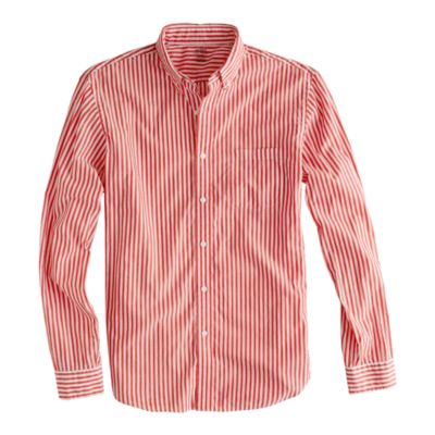 Secret Wash lightweight shirt in cardinal stripe