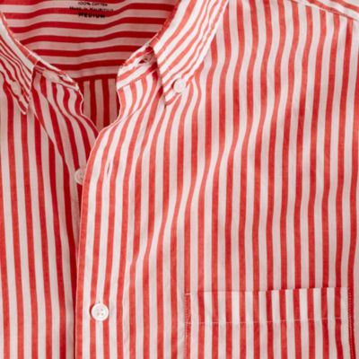 Secret Wash lightweight shirt in cardinal stripe