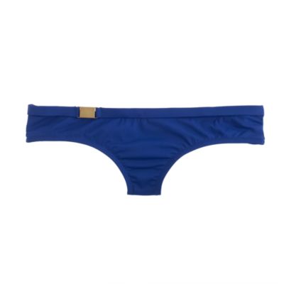 Gold-trim belted hipster