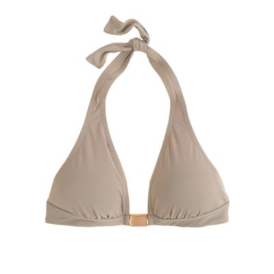 Gold-trim halter top
