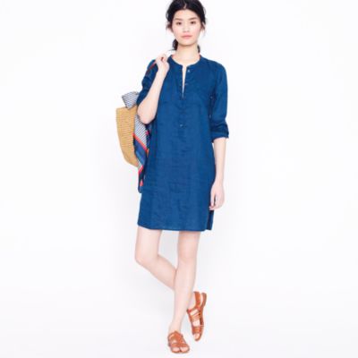 Linen henley tunic
