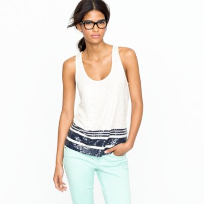 Sequin stripe tank