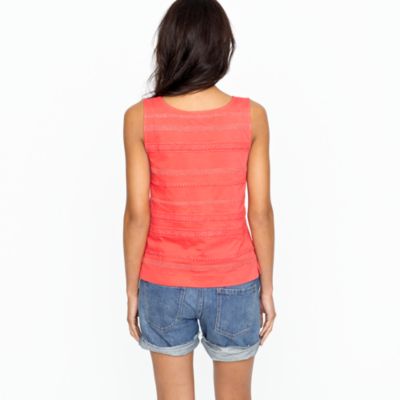 Lace-stripe shell