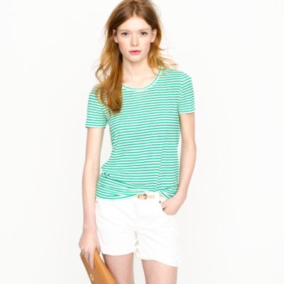 Stripe back-zip tee