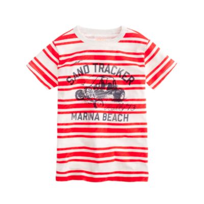 Boys' dune buggy stripe tee