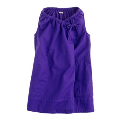 Girls' twill kimono dress