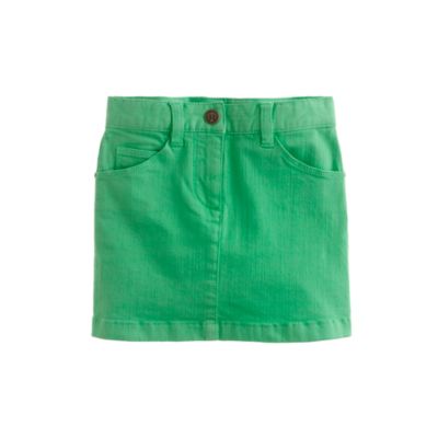 Girls' garment-dyed denim mini