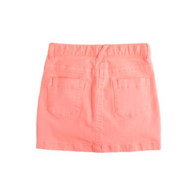 Girls' garment-dyed denim mini