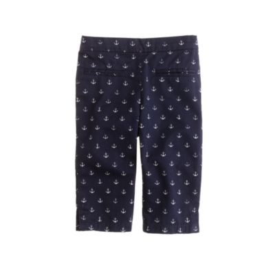 Girls' side-zip clam digger in anchors aweigh