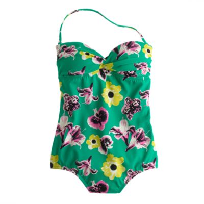 Punk floral bandeau twist tank