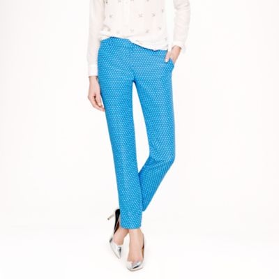 Caf&eacute; capri in polka-dot jacquard