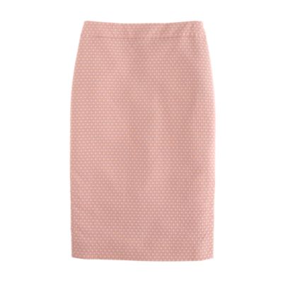 No. 2 pencil skirt in polka-dot jacquard