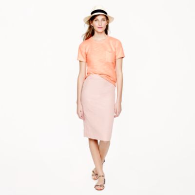 No. 2 pencil skirt in polka-dot jacquard