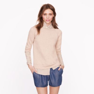 Fleece three-quarter sleeve tee