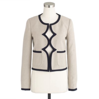 Scalloped linen jacket