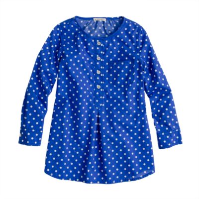 Girls' pocket tunic in dot