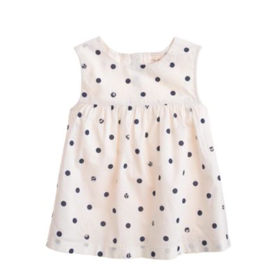 Girls' sleeveless eyelet dot tunic