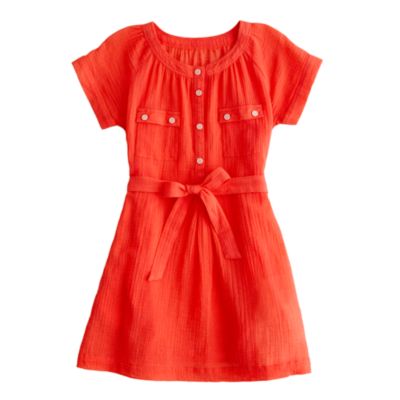 Girls' gauze camp dress