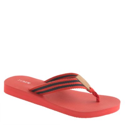 Stripe flip-flops