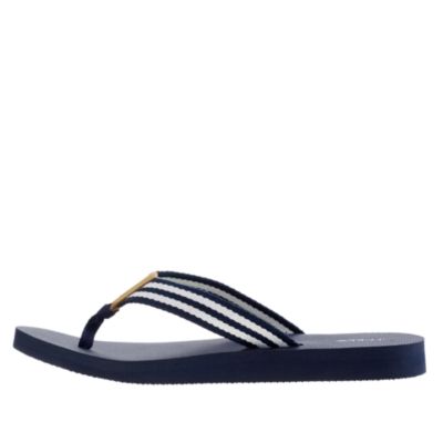 Stripe flip-flops