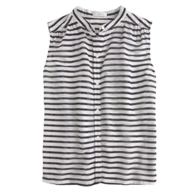 Stripe sleeveless top