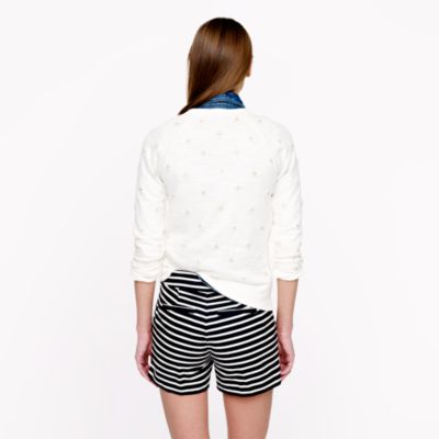 Pleated short in nautical stripe