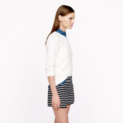 Pleated short in nautical stripe