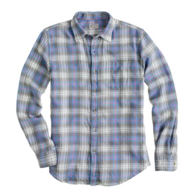 Summerweight twill shirt in Marston plaid