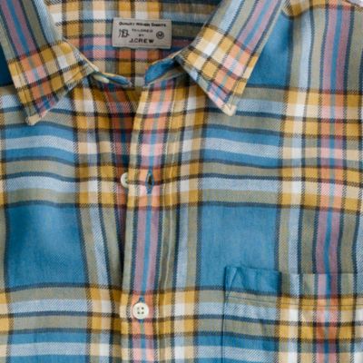 Summerweight twill shirt in Winnicut plaid