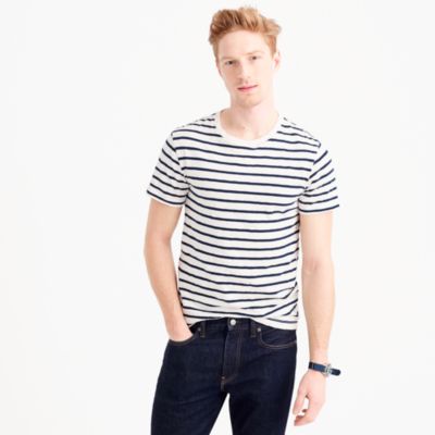Slub jersey tee in Deck stripe