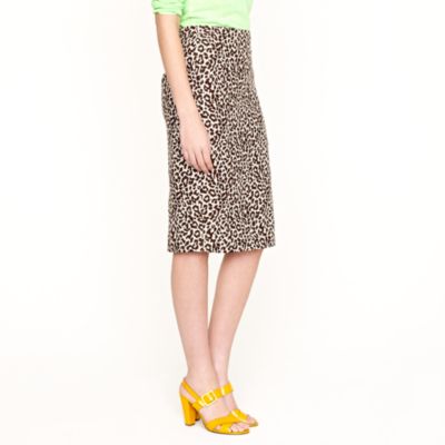 Long No. 2 pencil skirt in safari cat
