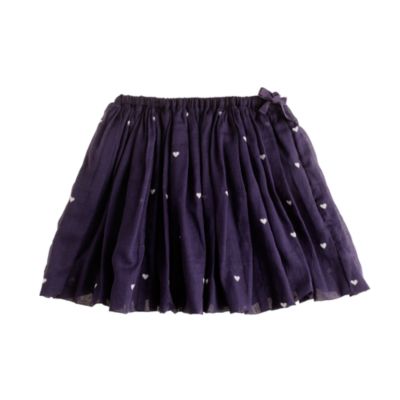 Girls' organdy flounce skirt in heart me