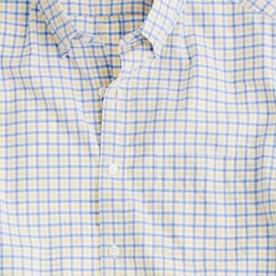 Secret Wash short-sleeve shirt in Irving tattersall