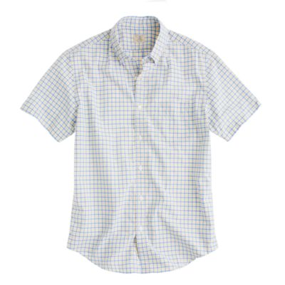 Secret Wash short-sleeve shirt in Irving tattersall