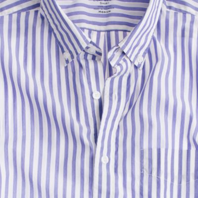 Secret Wash lightweight short-sleeve shirt in sea stripe