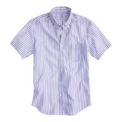 Secret Wash lightweight short-sleeve shirt in sea stripe