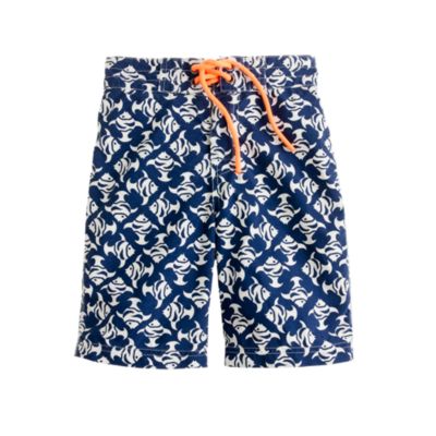 Boys' board short in aquatic print