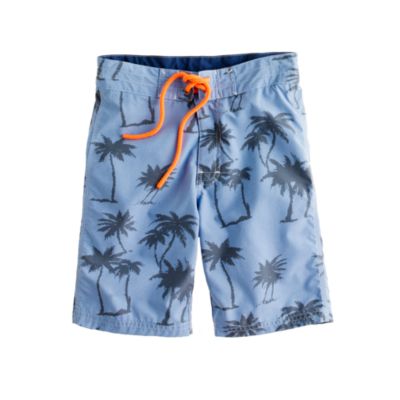 Boys' board short in palm print