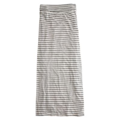 Stripe jersey maxiskirt