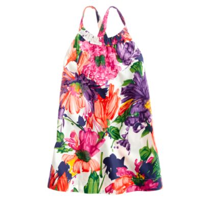 Girls' garden floral dress