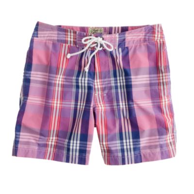 7" board short in Tybee plaid
