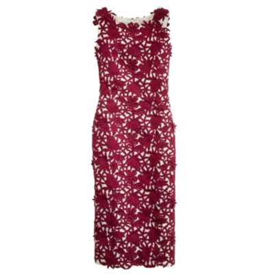 Collection appliqu&eacute;d guipure lace dress