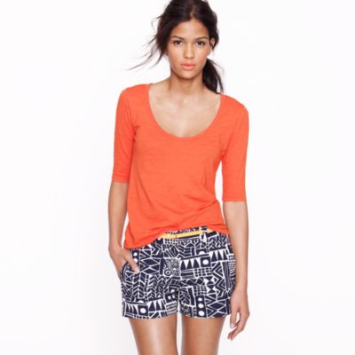 Drapey elbow-sleeve tee