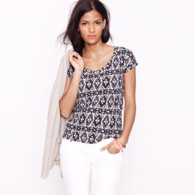 Vintage cotton tee in ikat